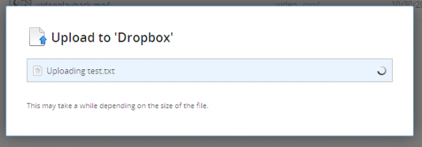 Процесс загрузки файла в Dropbox