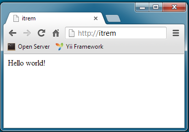 Проверка работы домена itrem в браузере