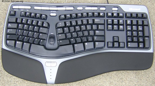 Microsoft Natural Ergonomic Keyboard 4000.